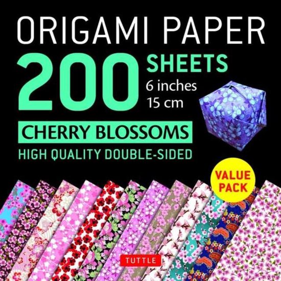 Origami Paper 200 Sheets Cherry Blossoms 6 Inch 15cm