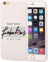 Apple iphone 5 / 5S / SE2016 Wit siliconen hoesje Make Today Fabulous