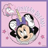 Minnie Mouse Servetten Unicorn Versiering 33cm 20st