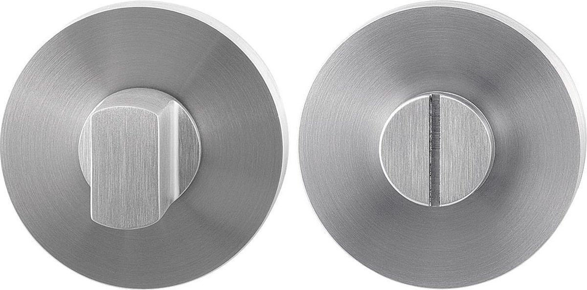 Toiletgarnituur - RVS geborsteld - RVS - GPF - Binnendeur - GPF0903.00 50x8mm stift 8mm RVS geborsteld