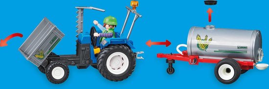 Playmobil Tracteur Enfant avec Remorque Citerne