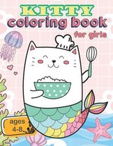 Kitty Coloring Book For Girls Ages 4-8