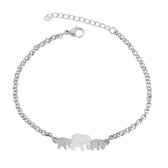 24/7 Jewelry Collection Olifant Armband - Olifanten Kudde - Olifantje - Zilverkleurig