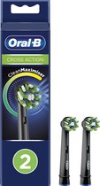 Oral-B CrossAction - Met CleanMaximiser-technologie - Opzetborstels - Zwart - 2 stuks