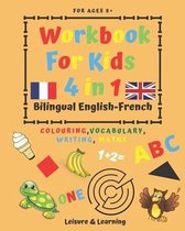 Children's Activity Book 4-in-1 Bilingual English-French