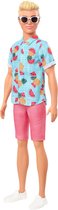 Barbie Ken Fashionistas Pop Blauw Tropical Shirt - Barbiepop