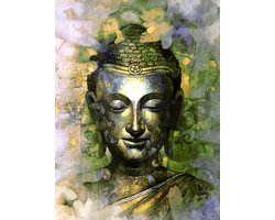 Paintd Diamond Painting Volwassenen Kinderen - Buddha Groen Natuur - 30x40 - Vierkante steentje