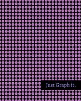 Just Graph It. Black Cover with Pink Dots, 8 x 10 inch Notebook