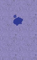 (Blue) Smart Piggy Monthly Household Budget Planner, Blank Lined, Write-in, 24 Months Expense Notebook.