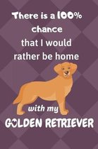 There is a 100% chance that I would rather be home with my Golden Retriever Dog
