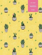 Wide Ruled Notes 110 Pages: Cactus Notebook for Kids, Teens and Students - Succulent Llama Pattern