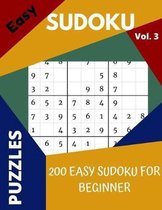 SUDOKU vol. 3 easy 200 Sudoku Puzzles for Beginner