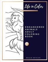 ENDANGERED ANIMALS ADULT COLORING BOOK (Book 7)