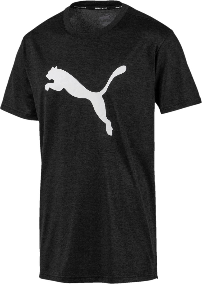 PUMA PUMA Heather Cat Tee Puma Heather Mannen Zwart