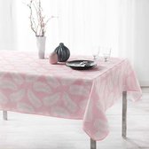 Nappe - Plume rose - Nappe - 240x150 cm - 100% polyester - Nappe pour l'extérieur et l'intérieur - Nappe rectangulaire