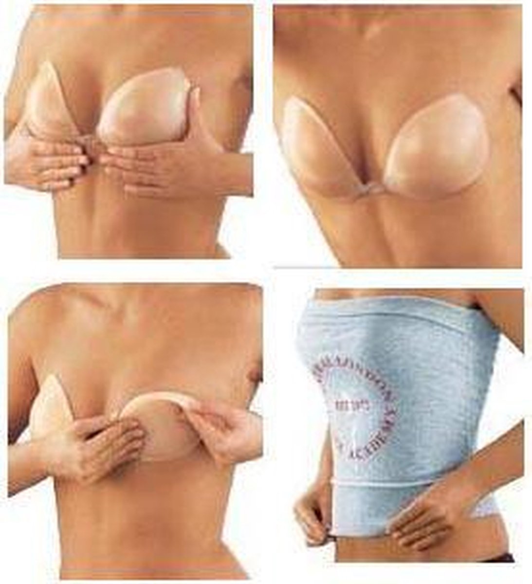 Zelfklevende Straploze Push Up Plakbeha - Rugloze BH - Geen Bandjes - Nude  - XXL - Cup