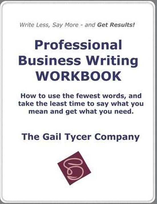 Professional Business Writing WORKBOOK - cover