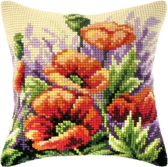 Kruissteek Kussen Pakket Majolica - heel leuk