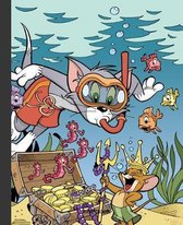 Notebook: Cartoon Tom and Jerry Soft Glossy Cover Graph Paper Pages Book 7.5 x 9.25 Inches 110 Pages