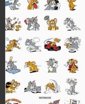 Notebook: Cartoon Tom and Jerry Soft Glossy Cover Graph Paper Pages Book 7.5 x 9.25 Inches 110 Pages