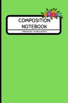 Composition Notebook Wide Ruled - Floral Bloom