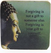 Quote magneet 6x6 cm Forgiving is not a gift