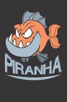 Piranha Notebook Journal: Piranha Notebook Journal Gift Dot Grid 6 x 9 120 Pages
