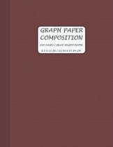 Graph Paper Composition: Grid Paper Notebook, Squared Graphing Paper * Blank Quad Ruled * Large (8.5'' x 11'') * Seal Brown