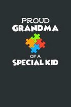 Proud Grandma of a Special Kid: 5x5 Graph Paper Notebook with Encouraging Puzzle Piece Cover Design. 100 Pages. 6''x9''.