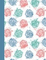 d20 Watercolor Splat Composition Notebook: 100 College Ruled Pages & 20 Graph Pages with Table of Contents