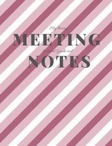 My Boring Meeting Survival Guide and Notes: 8.5x11 Meeting Notebook and Puzzle Book