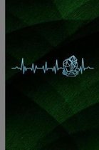 Crystal Heartbeat: Rockhounding Gift For Rock Lovers (6''x9'') Dot Grid Notebook To Write In