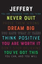 Jeffery You Are Stronger Than You Think Never Quit Prove Them Wrong Dream Big You Have What It Takes Think Positive You Are Worth It Dont Stop Believi