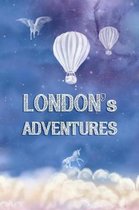 London's Adventures: A Softcover Personalized Keepsake Journal for Baby, Cute Custom Diary, Unicorn Writing Notebook with Lined Pages