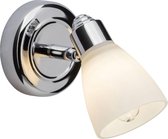 BRILLIANT lamp Kensington wandspot chroom / wit | 1x QT14, G9, 28W, geschikt voor pin-basislampen (niet inbegrepen) | Schaal A ++ tot E | IP-beschermingsklasse: 44 - spatwaterdicht