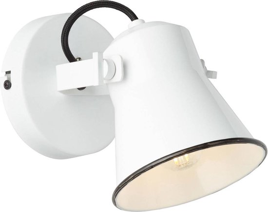 pil lineair hervorming BRILLIANT lamp Croft wandspot wit | 1x D45, E27, 18W, geschikt voor  vallampen (niet... | bol.com