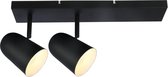 BRILLIANT lamp Ayr spot beam 2-blad zwart mat | 2x D45, E14, 18W, geschikt voor vallampen niet inbegrepen | Hoofden draaibaar | Geschikt voor LED-lampen