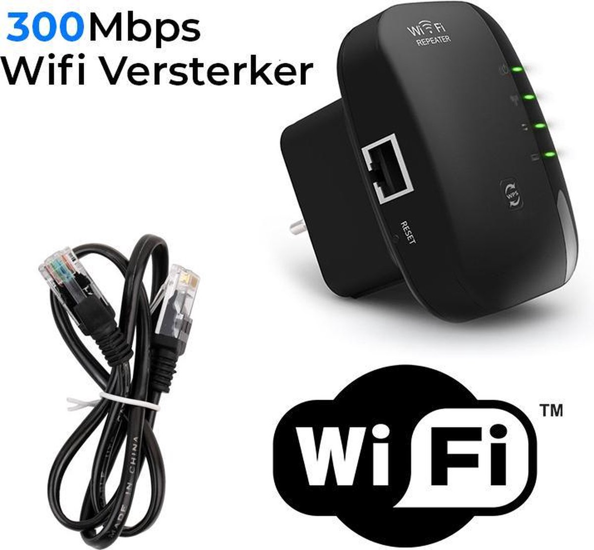 Gymston WiFi Versterker - Met Internet Kabel - Zwart | bol.com