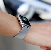 Apple Watch Series 5 Band 44 mm|Milanees Bandje|Smartwatch band| + Gratis Transparante Bumpercase|Cabantis|Zilver