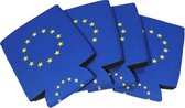 Blikjeskoeler vlag Europese Unie (EU) voor 33cl blikjes (verpakking van 4 stuks) Europese blik koelhoud hoesjes