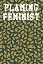 Flaming Feminist: Guitar Tab Notebook 6''x9'' 120 Pages