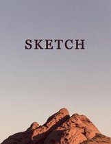 Sketch Book: For Drawing or Sketching. Cover Desert. 100 pages 8.5 x 11