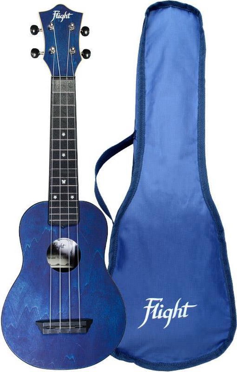 Flight Travel Series TUS35 Dark Blue sopraan ukelele met gigbag