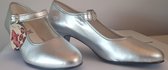 Flamenco schoenen zilver maat 38