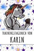 Trainingstagebuch von Karin: Personalisierter Tagesplaner für dein Fitness- und Krafttraining im Fitnessstudio oder Zuhause