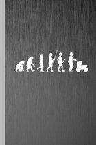 Evolution Of Man Strolling A Baby: Stroller Baby Carrier Parenthood Parenting Gift For Parents, Father And Mother (6''x9'') Dot Grid Notebook To Write I