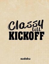 Classy Till Kickoff: 100 Easy Puzzles In Large Print Football Themed