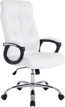 Bureaustoel - Ergonomische bureaustoel - Design - In hoogte verstelbaar - Kunstleer - Wit - 63x71x126 cm