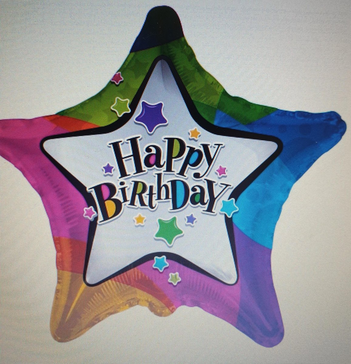 ballon ster happy birthday