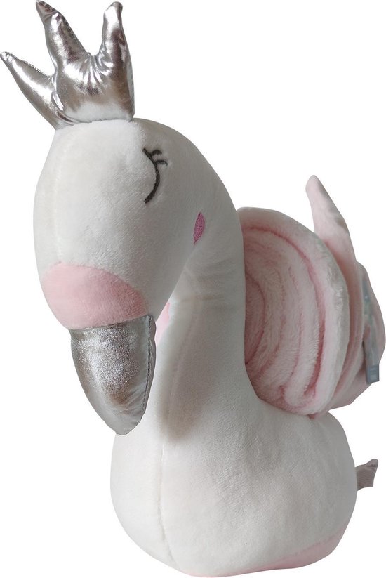 Ar Baby Swan Doudou Avec Serviette Veloutee Baby Shower Cadeau Baby Shower Garcon Bol Com